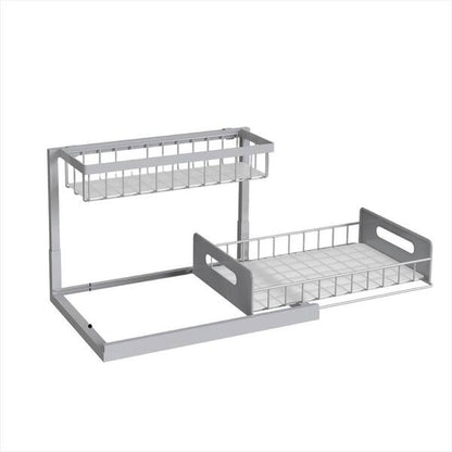 💚2 Tier Under Sink and Cabinet Organizer with Pull Out and Slide Out for Kitchen and Bathroom Storage (2-Pack)