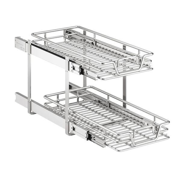 💚2 Tier Under Sink and Cabinet Organizer with Pull Out and Slide Out for Kitchen and Bathroom Storage (2-Pack)