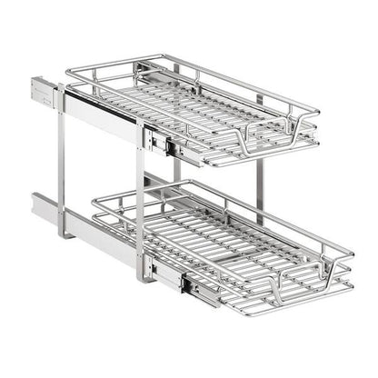 💚2 Tier Under Sink and Cabinet Organizer with Pull Out and Slide Out for Kitchen and Bathroom Storage (2-Pack)
